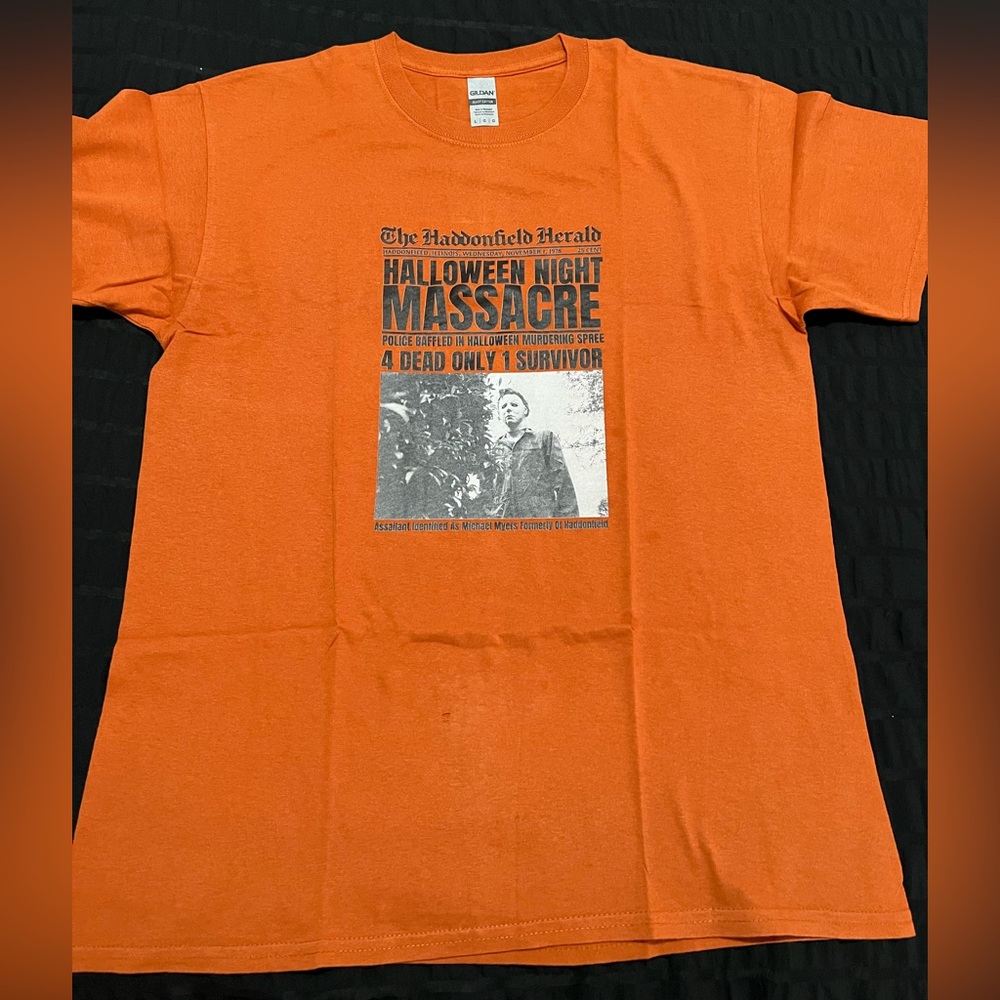Micheal Myers Gildan Heavy Cotton Tee in Warm Orange